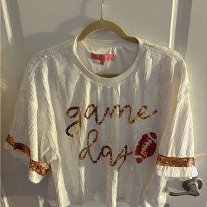 Game day sequence crop top